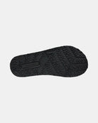Black outsole of women's EXPLORE Roman Sandal with its RIGHTNOW logo.